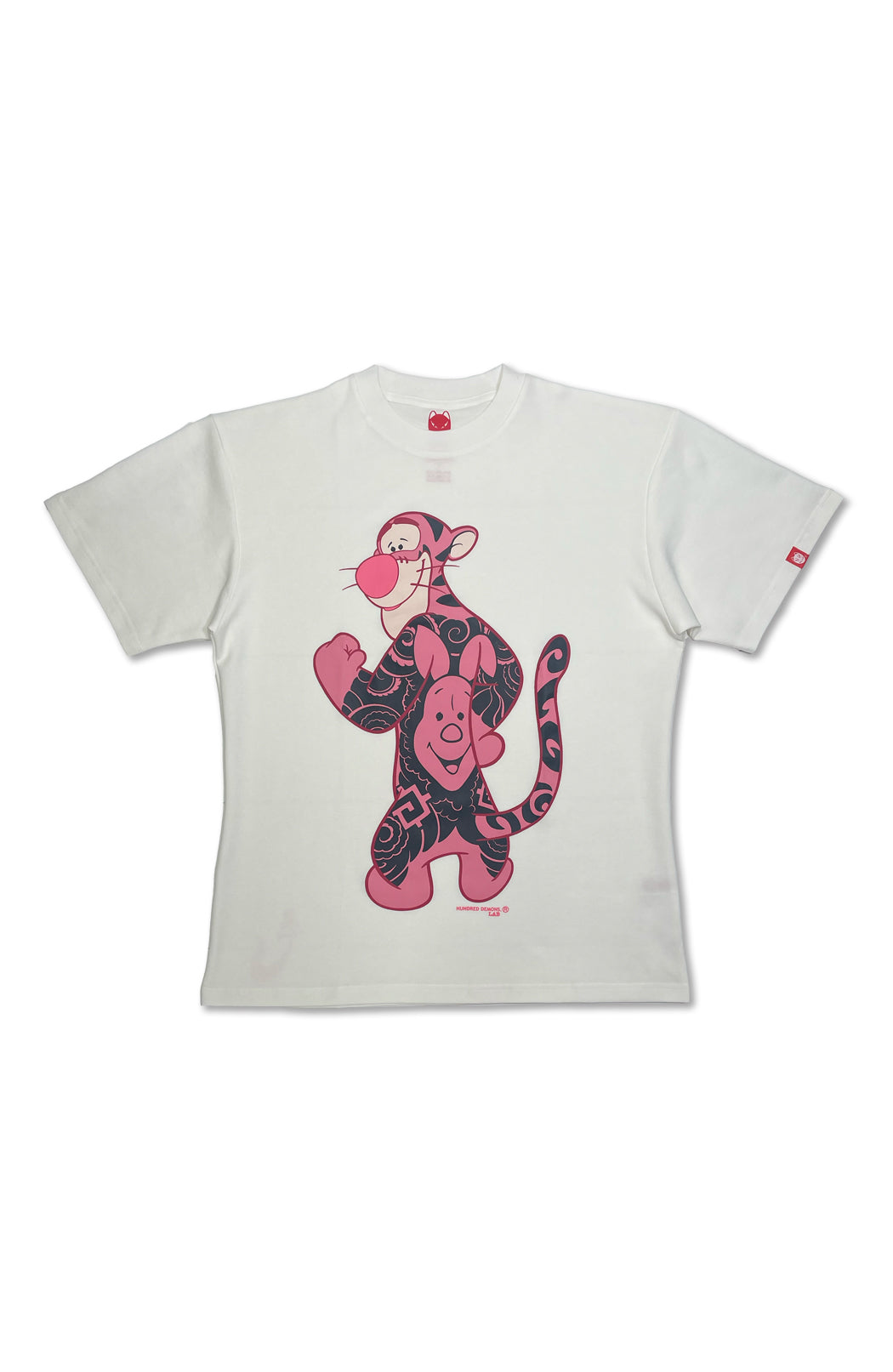 T-Shirt "Tattigro Pink" Oversize  - Off-White