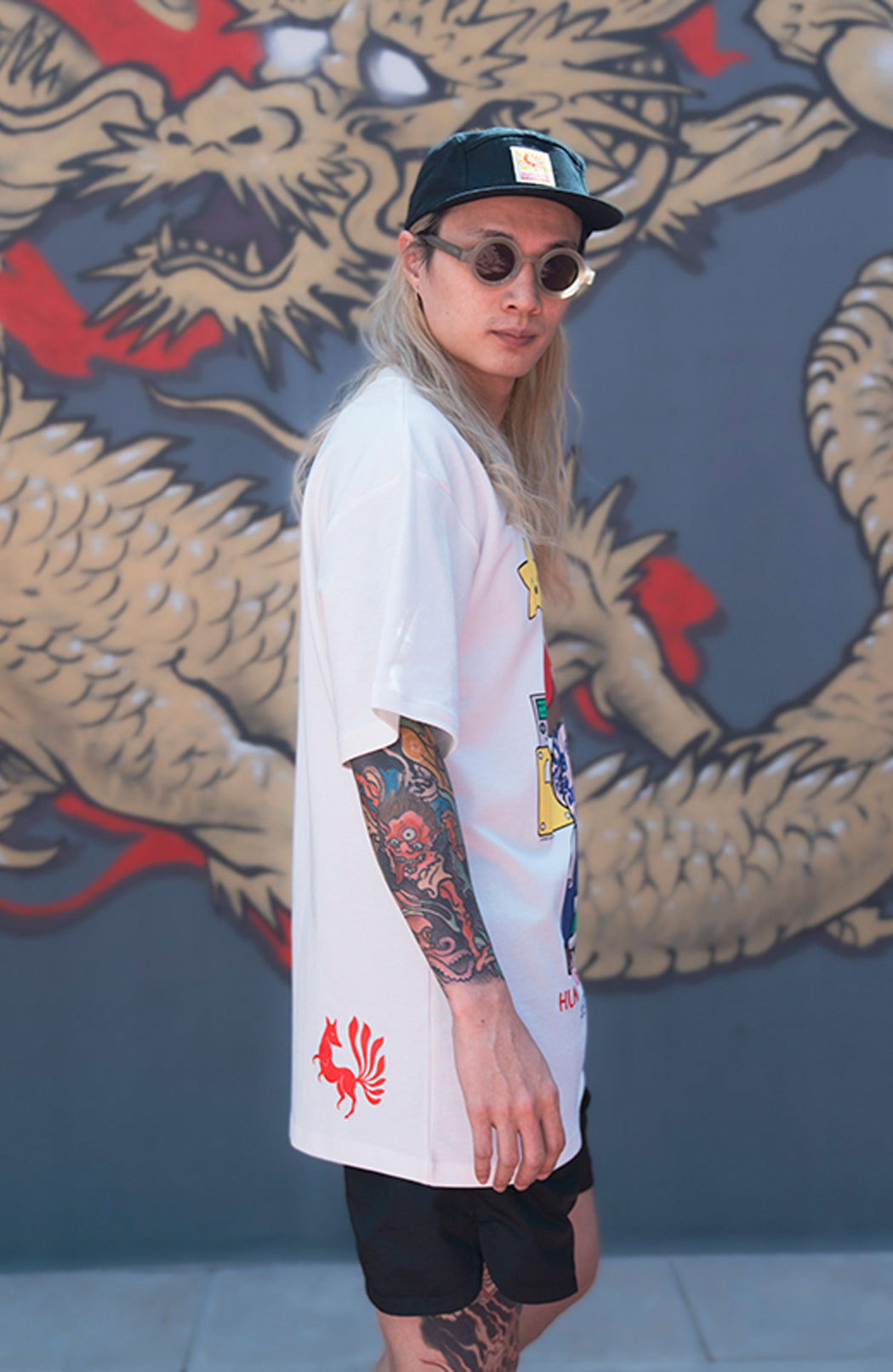 T-Shirt "Super Tattoo" Oversize  - Off-White