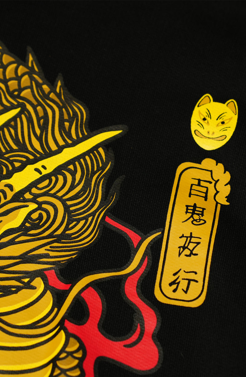 "Traditional Gold Dragon" Hoodie by Ichibay