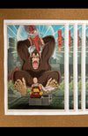 Print Mashup Saitama vs Great Ape by Jee Sayalero