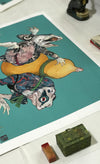 Print Edo Frogs by Jee Sayalero - Limited edition