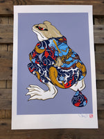 Print Shiting Tattoo Frog II by Jee Sayalero - Silk Print 7 colours