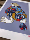 Print Shiting Tattoo Frog II by Jee Sayalero - Silk Print 7 colours