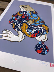 Print Shiting Tattoo Frog II by Jee Sayalero - Silk Print 7 colours